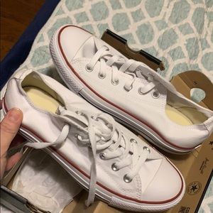 Brand new unisex white all star converse